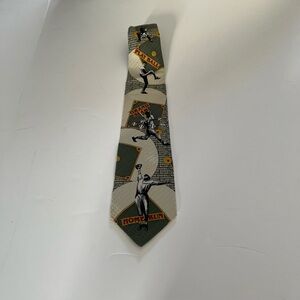 Ralph Marlin Baseball Tie with Green and White